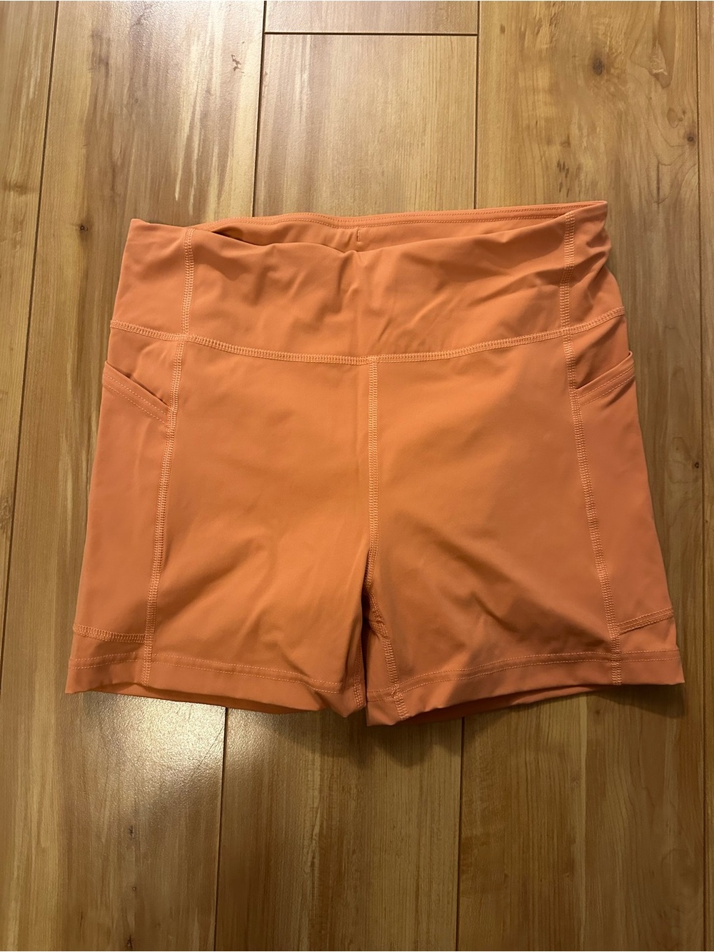 Outdoor Voices SuperForm 3.5” High-Rise Athletic Shorts, Sunbeam, size M